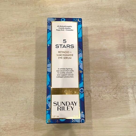 Sunday Riley 5 Stars Retinoid & Niacinamide Eye Serum anti-aging retinol… NIB - Picture 1 of 9